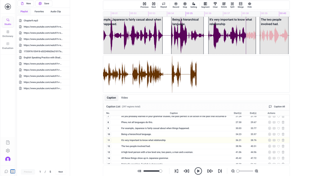 Audio/Video Repetition & Follow-Along