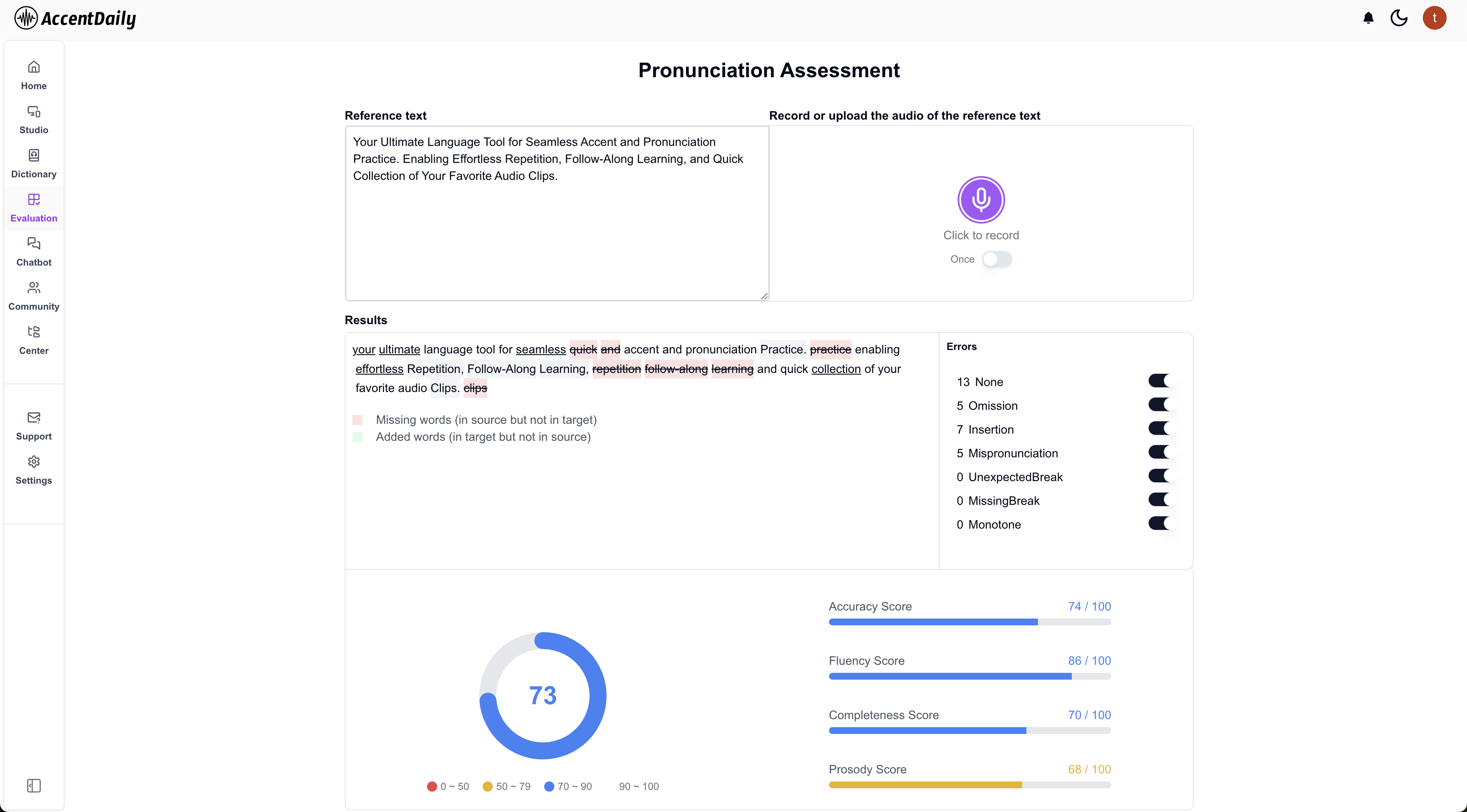 Pronunciation Assessment